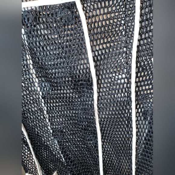 SEEK THE LABEL MESH NET MIDI DOUBLE BRESTED BLAZER IN BLACK - Picture 11 of 12